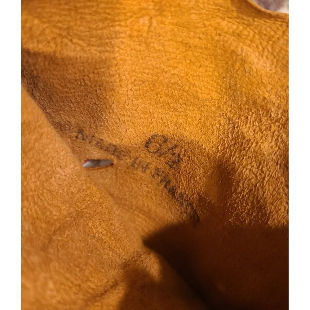 Vintage Size S Brown Leather Gloves Fake Bloody Horror Costume Slashed Worn